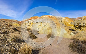 Landscape of Kizil Chin, a place called Mars in Altay mountains